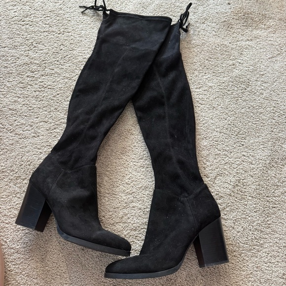 Marc Fisher Shoes - Marc Fisher Over The Knee Boots Women’s Size 9.5 Black Faux Suede Style Enrika